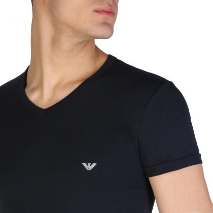 Armani T-shirt V-neck blauw S -