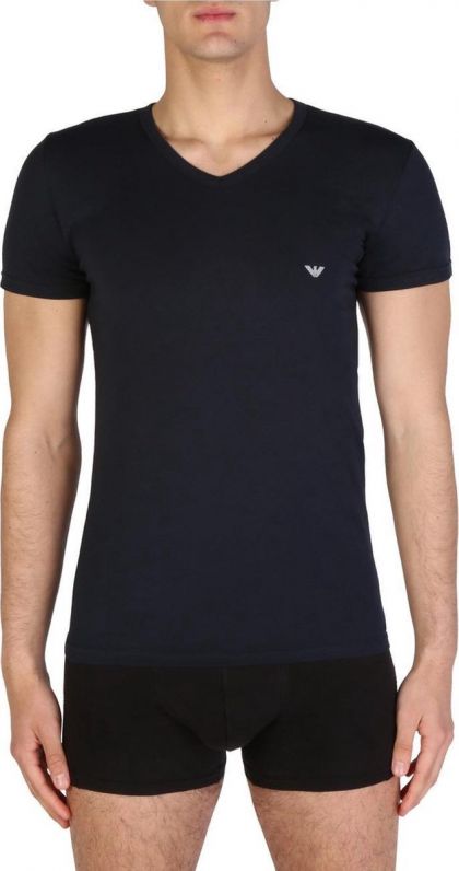 Armani T-shirt V-neck blauw S -