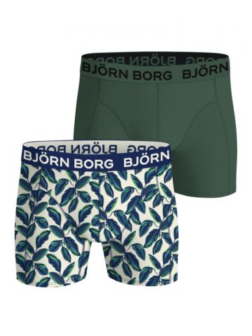 Bamboo cotton blend boxer 2P groen