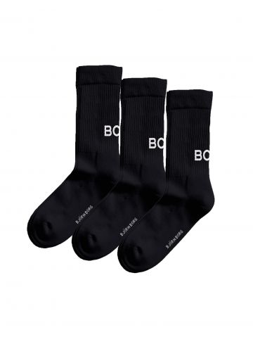 Core crew polyamide sock 3P zwart
