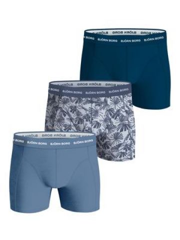 Cotton stretch boxer 3P blauw