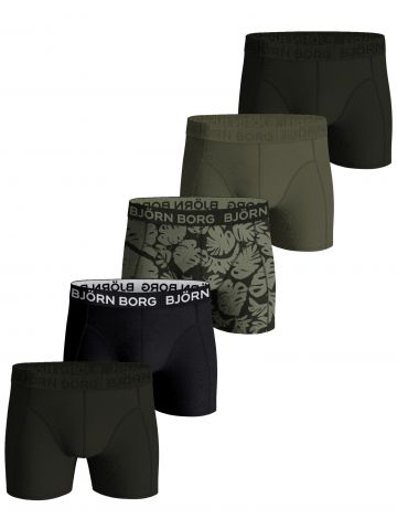 COTTON STRETCH BOXER 5p groen