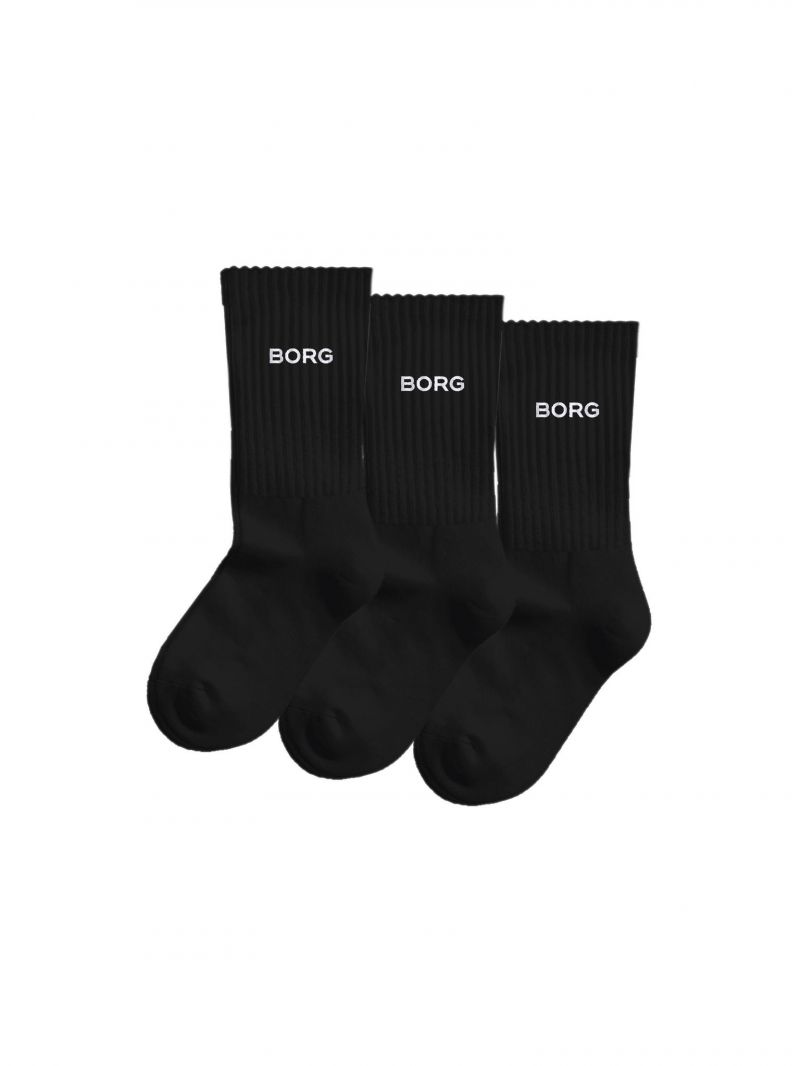 Bjornborg Essential crew sock 3P zwart 31-35 -