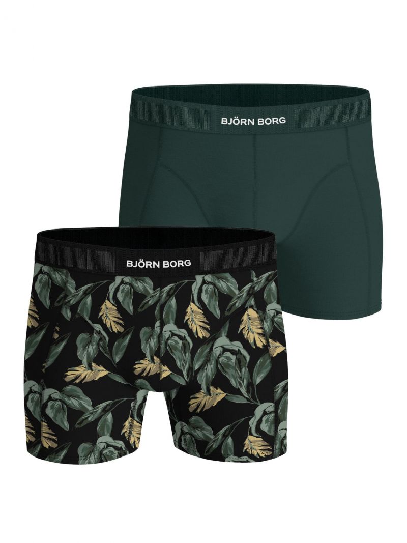 Bjornborg Organic cotton stretch boxer 2P groen Xs -