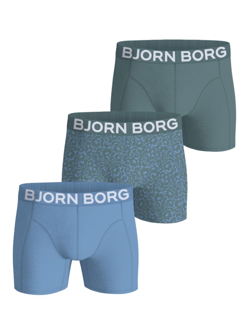 Bjornborg Organic cotton stretch boxer 3P groen M -