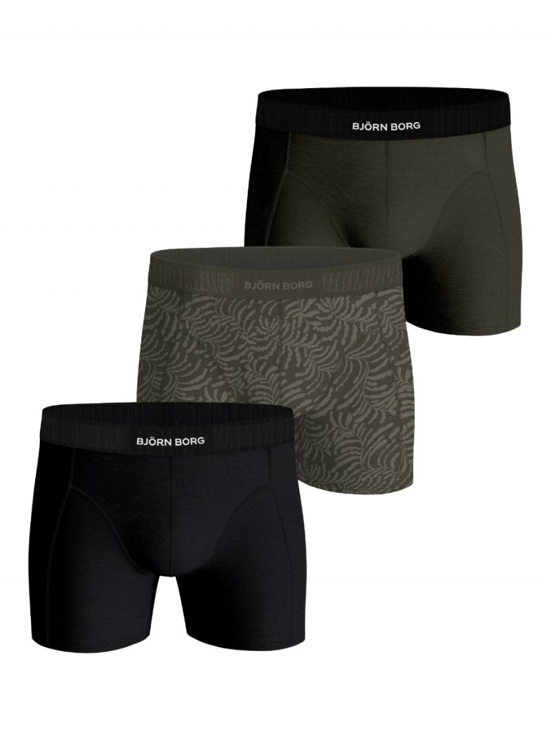 Bjornborg Organic cotton stretch boxer 3P groen S -