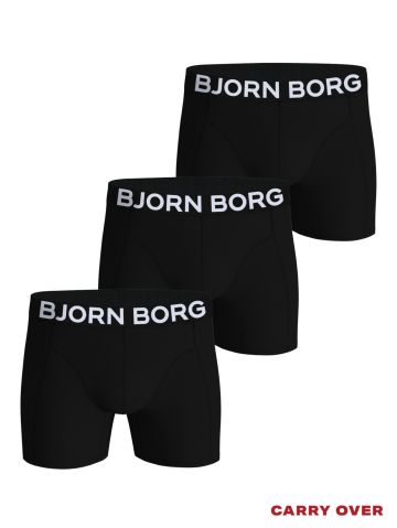 Organic cotton stretch boxer 3P zwart