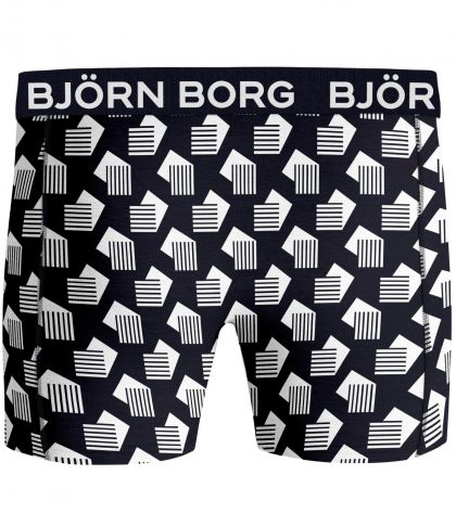 Bjornborg Shorts for Him Combed Cotton 3 Pack blauw M -