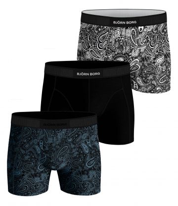 Bjornborg Shorts for Him Combed Cotton 3P zwart Xl -