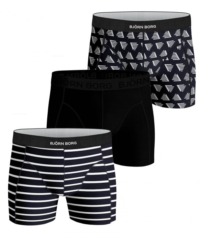 Bjornborg Shorts for Him Combed Cotton 3P zwart L -