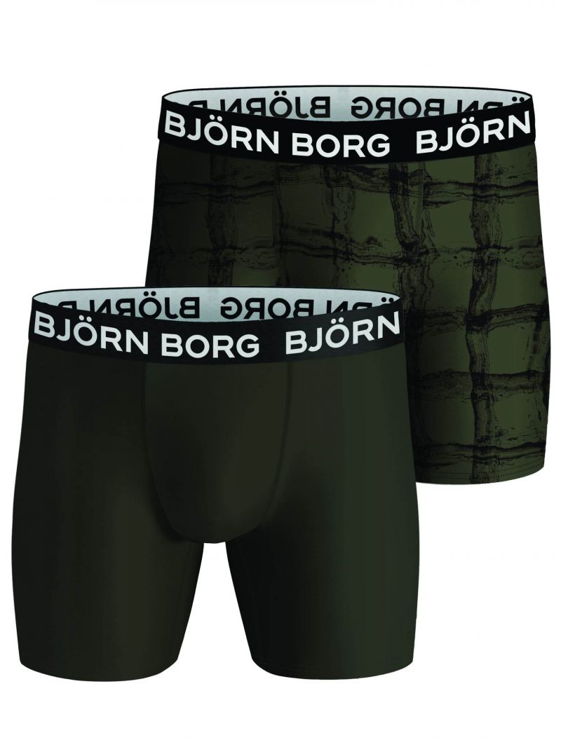 Bjornborg Shorts for Him Performance 2P groen Xl -