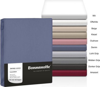 Bonnanotte Hoeslaken 90/100 X 200/220 midden grijs 100/200 -