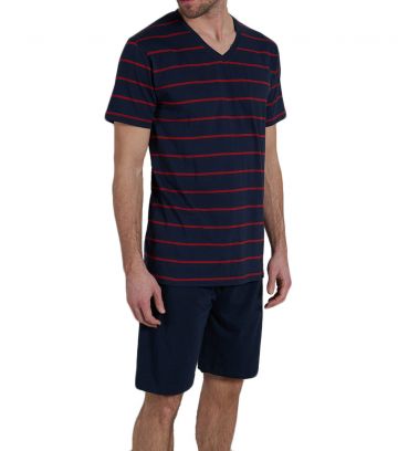 Pyjama V-neck blauw