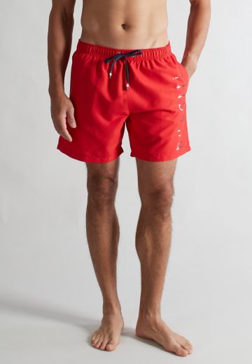 Bugatti Zwemshort middellang rood 6 -