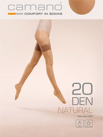Camano Natural 20 Den Stay-up 1p huidskleur S -