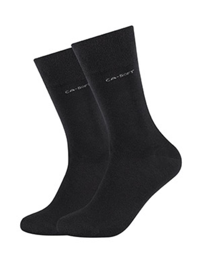 Camano Unisex ca-soft Socks 2p zwart 43-46