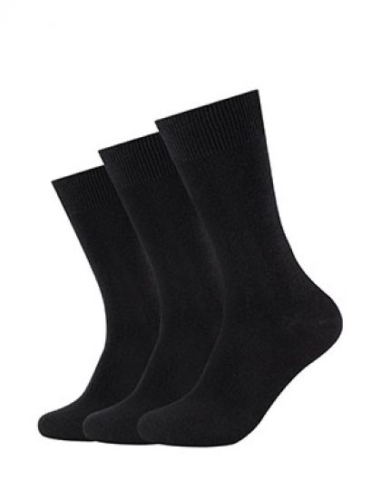 Camano Unisex comfort cotton Socks 3p zwart 35-38