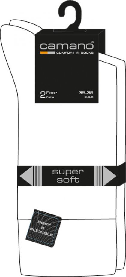 Camano Unisex function diabetic Socks 2p zwart 43-46