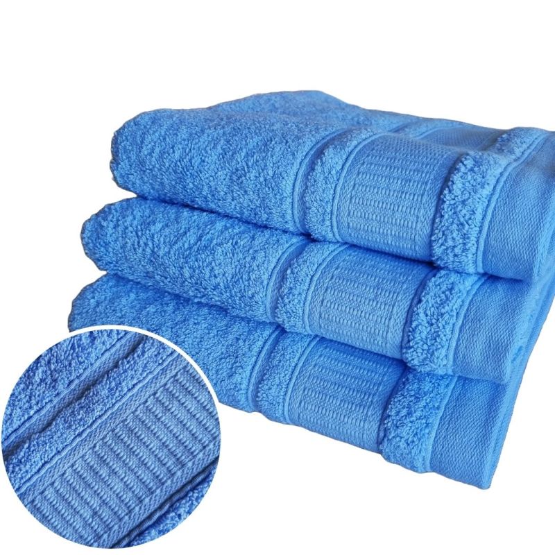 Casa Chiara Handdoek 50x100 blauw U -