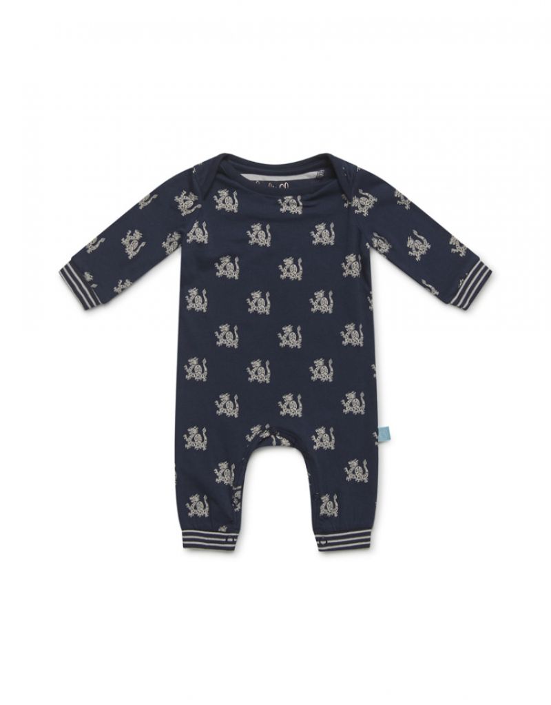 Charliechoe Baby jumpsuit Long Sleeve blauw 50 -