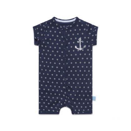 Charliechoe Baby jumpsuit short sleeve Under the Sea blauw 74 -