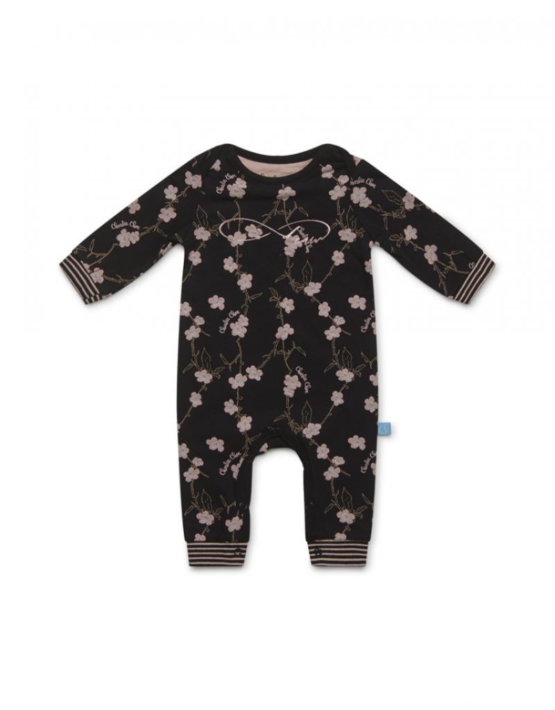 Charliechoe Baby jumpsuit zwart 68 -