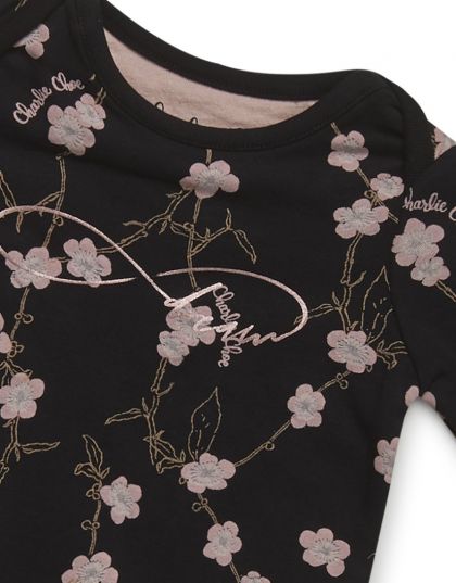 Charliechoe Baby jumpsuit zwart 68 -