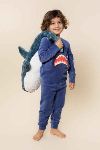 Charliechoe Boys pyjama velour blauw 158/164 -