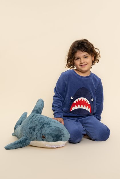 Charliechoe Boys pyjama velour blauw 158/164 -
