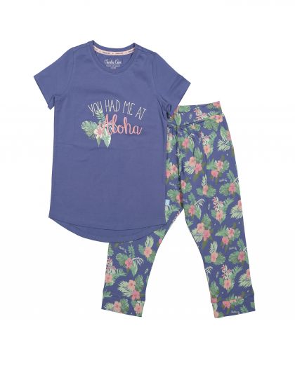 Charliechoe Girls 3/4 harem set blauw 122/128 -
