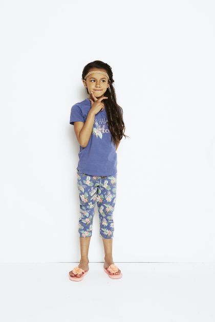 Charliechoe Girls 3/4 harem set blauw 122/128 -
