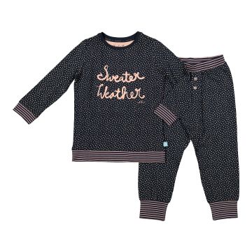 Charliechoe Girls Lounge set blauw 86/92 -