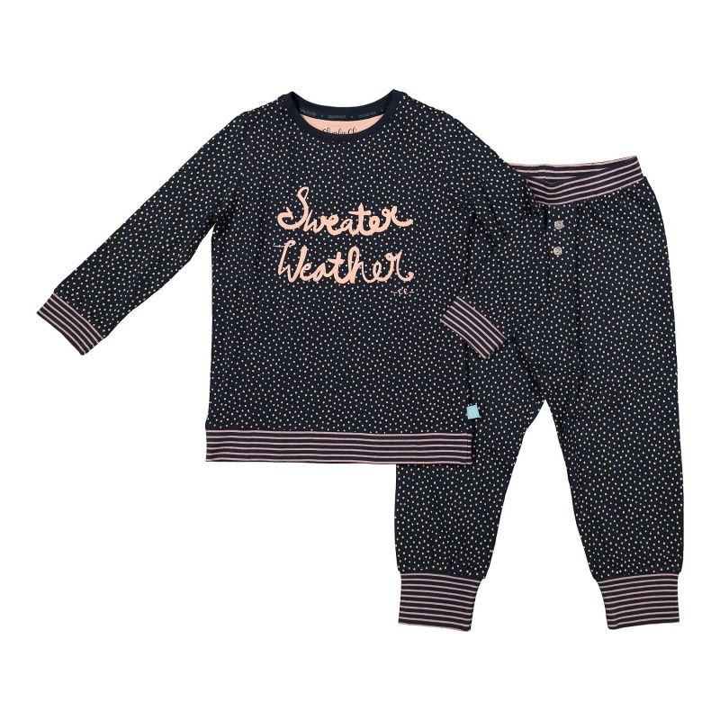 Charliechoe Girls Lounge set blauw 86/92 -