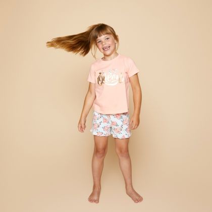 Charliechoe Girls short set roos 122/128 -