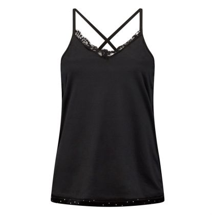 Charliechoe Ladies velours lounge set 3 stuks zwart L -