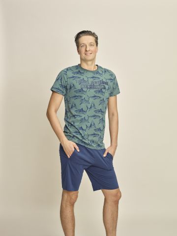 Charliechoe Men Pyjama Lost in Paradise groen S -