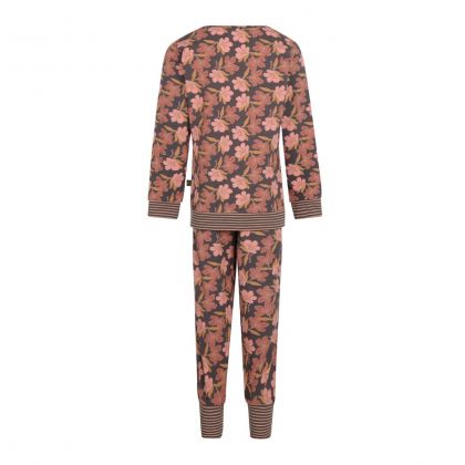 Charliechoe Pyjama Lounge Set Donkergrijs Bloemen grijs 158/164 -