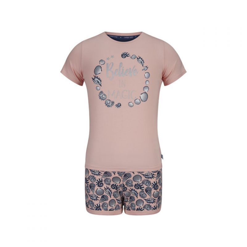 Charliechoe Pyjama Short set Magical Sea roos 122/128 -