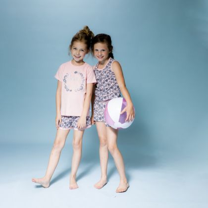 Charliechoe Pyjama Short set Magical Sea roos 122/128 -