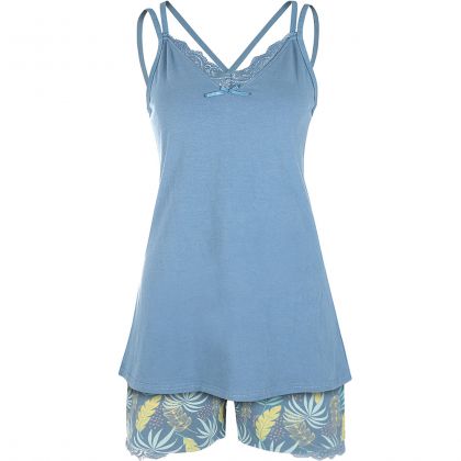 Charliechoe Women Shortama blauw S -