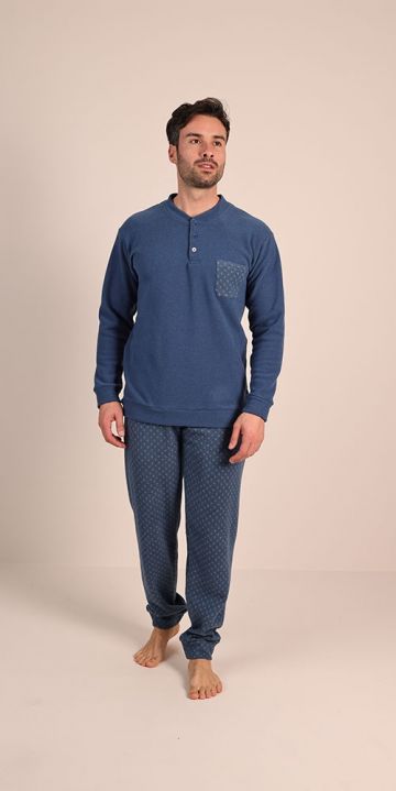 Pjama fleece blauw