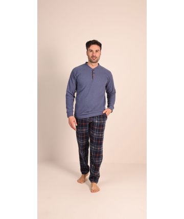 Pyjama fleece blauw