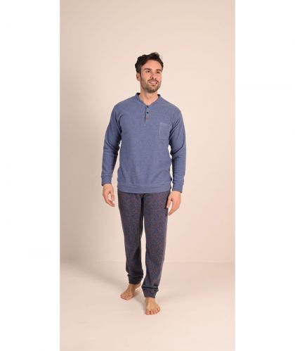 Gary Pyjama fleece blauw 52 -