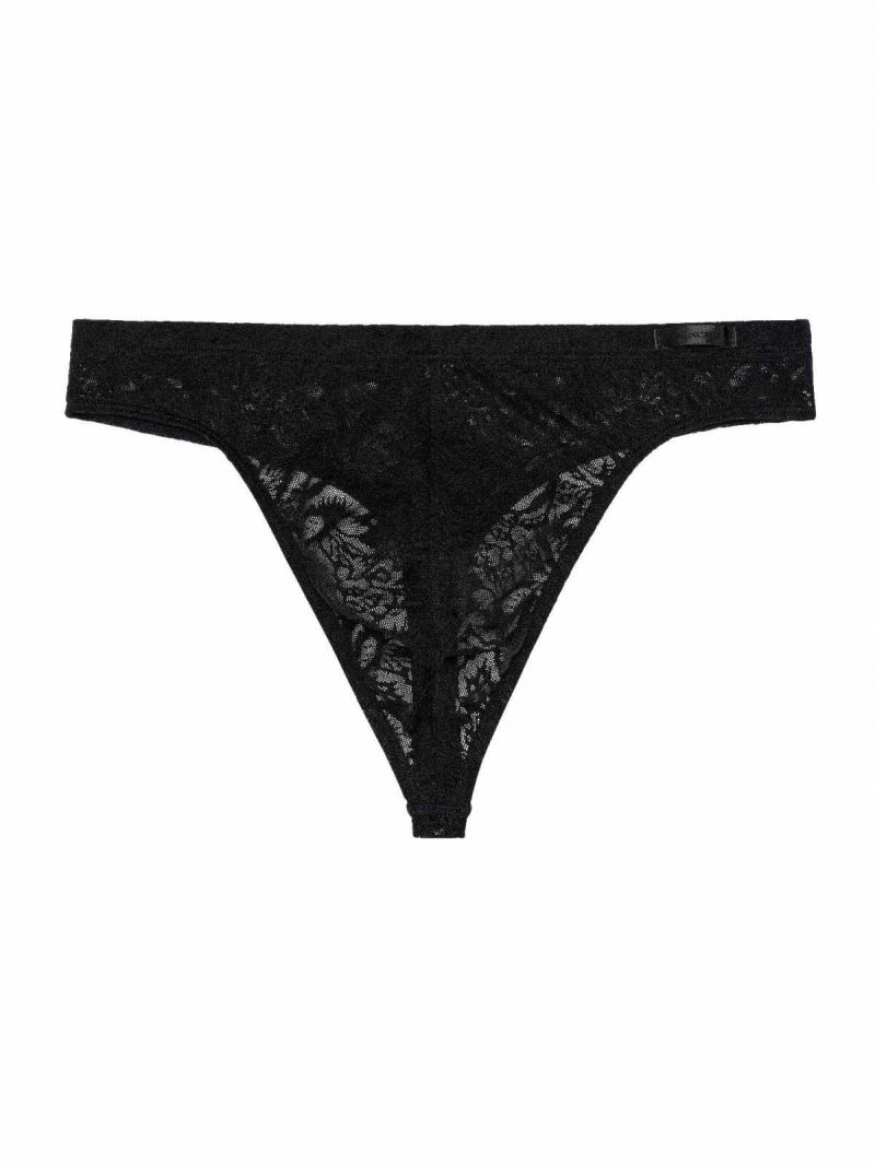 Hom G-String Free Cut Lace Kant zwart Xl -