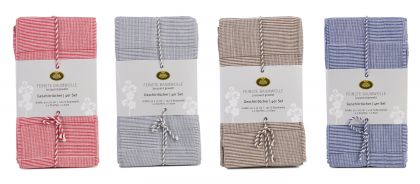 Lasa Home Keukenhanddoek 50/70 cm  4 stuks grijs U -