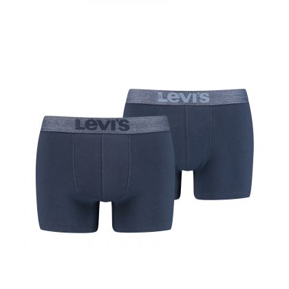 Levis HEREN BOXERSHORT ORGANIC 2pack blauw L -