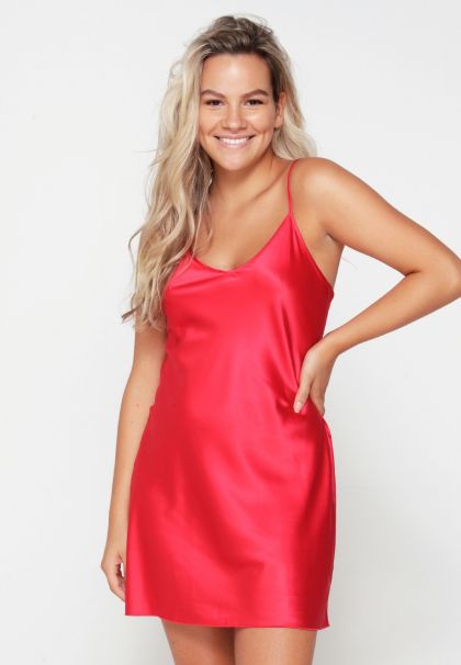 Linga Dore Satin chemise DAILY rood M -