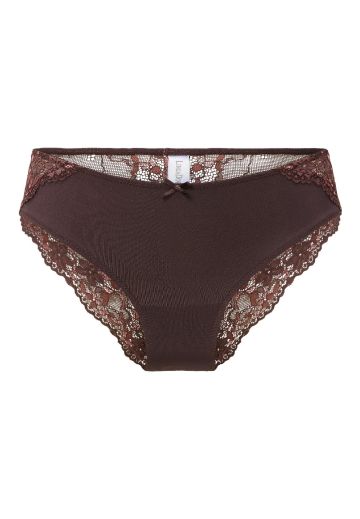 Linga Dore Slip Daily Lace French roast multi bruin L -