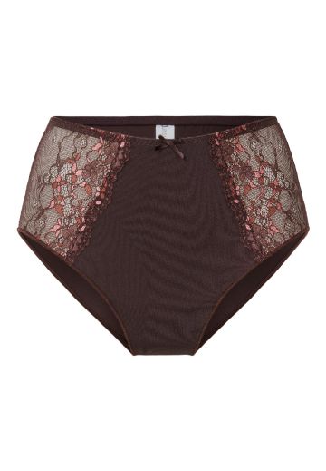Linga Dore Slip High Waist Brief Daily Lace bruin Xxl -