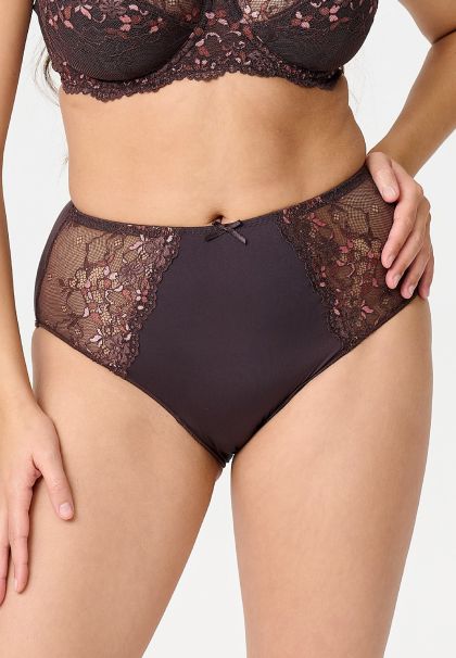 Linga Dore Slip High Waist Brief Daily Lace bruin Xxl -